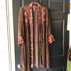 Johnny Was Suede Cardigan